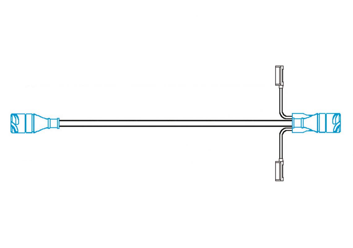Haupt-Verlängerungskabel ADR RSC 15-polig mit Flachkabel und Click-in